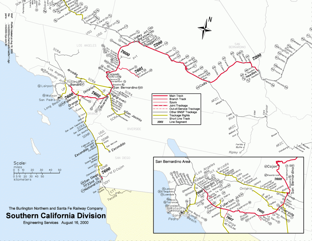 California Train Maps And Travel Information | Download Free - Southern California Train Map