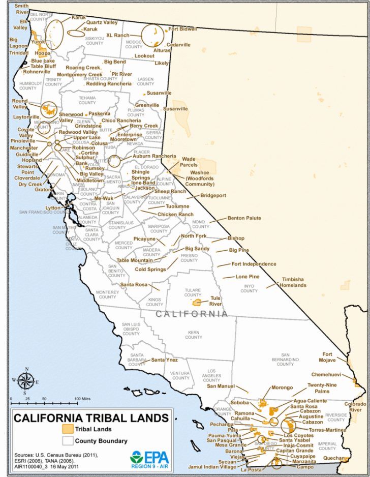 Southern California Native American Tribes Map
