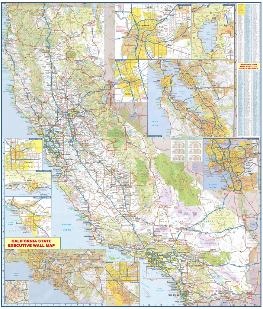 California Wall Map Executive Commercial Edition - California Wall Map