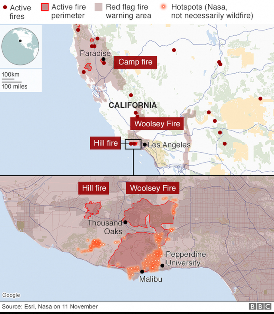 cal fire map of malibu fire