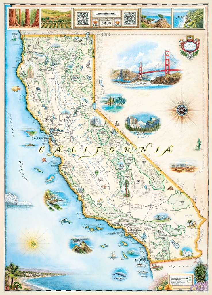 California (Xplorer Maps) Jigsaw Puzzle | Puzzlewarehouse - California Geography Map