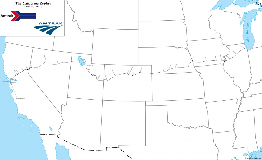 California Zephyr - Amtrak California Zephyr Route Map