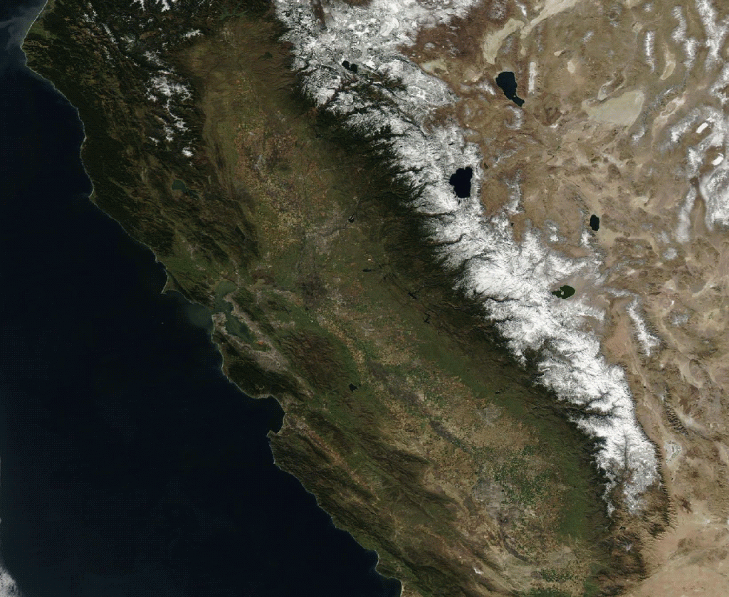 California&amp;#039;s Drought In Before And After Satellite Images - Imageo - Satellite Map Of California