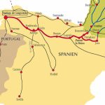 Camino De Santiago Routes In Spain   Printable Map Of Camino De Santiago
