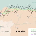 Camino Del Norte Map. Camino De Santiago Or The Way Of St.james   Printable Map Of Camino De Santiago