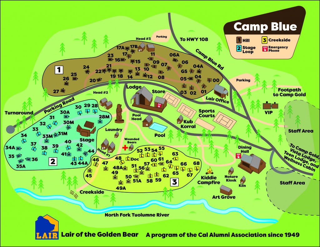 Camp Maps | Caa - California Tent Camping Map