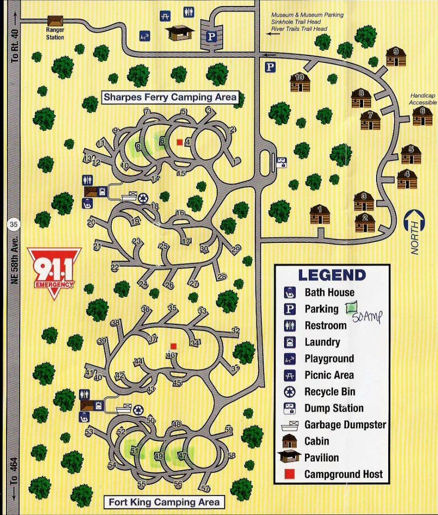 Campground Map - Silver River State Park - Ocala - Florida - Silver River Florida Map