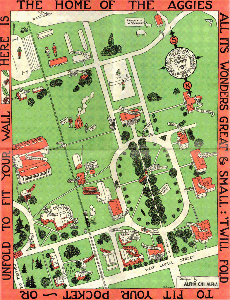 Campus Map 1929 X (2).gif | Maps | Campus Map, Colorado State - Printable Uw Madison Campus Map