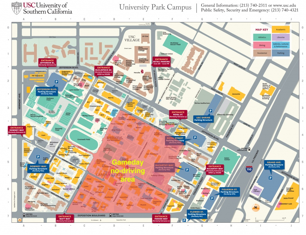 Campus Map Usc Columbia | Danielrossi - Usc Campus Map Printable