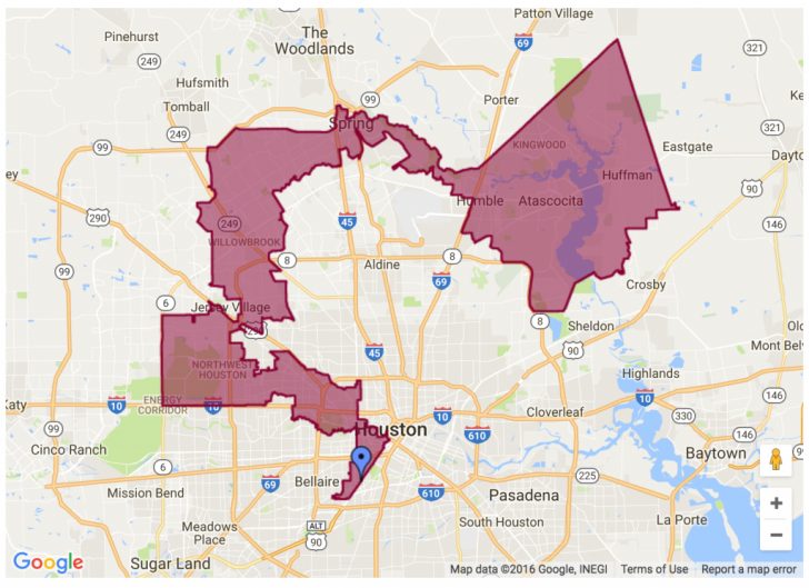 Texas Representatives District Map