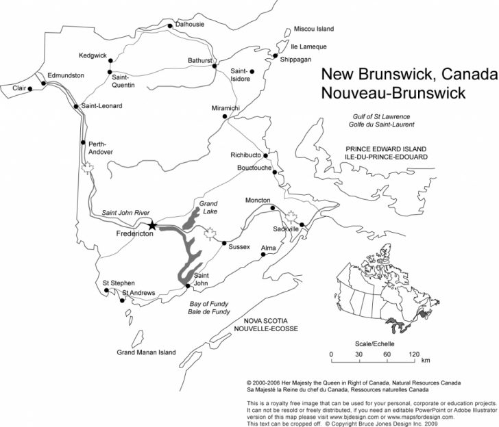 Printable Map Of New Brunswick