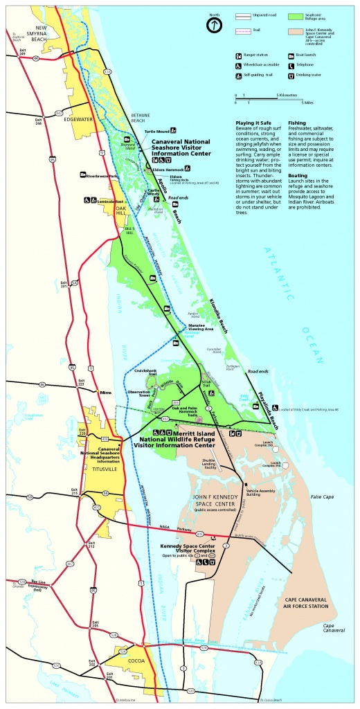 Canaveral National Seashore: 24 Miles Of Pristine Beach - Map Of Florida Showing Apollo Beach