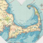 Cape Cod Map Heart Printbombus Off The Peg | Notonthehighstreet   Printable Map Of Cape Cod