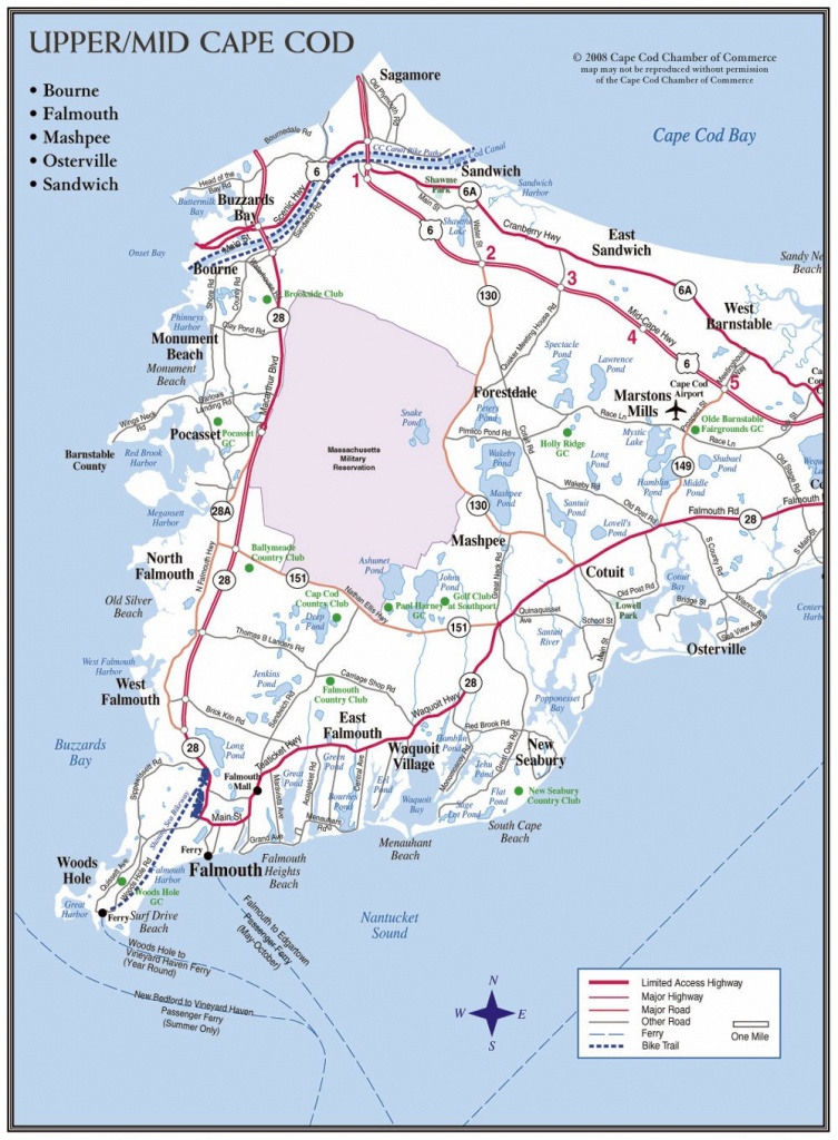 Cape Cod Maps | Cape Cod Chamber Of Commerce - Printable Map Of Cape Cod Ma