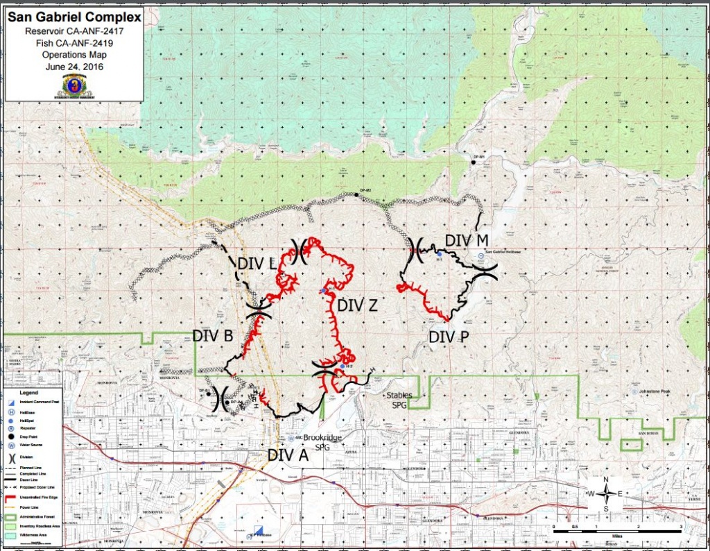 Cfn - California Fire News - Cal Fire News : Ca-Anf San Gabriel - Spg California Map