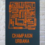 Champaign Urbana, Illinois Street Map Print | Our New House   Printable Map Of Champaign Il