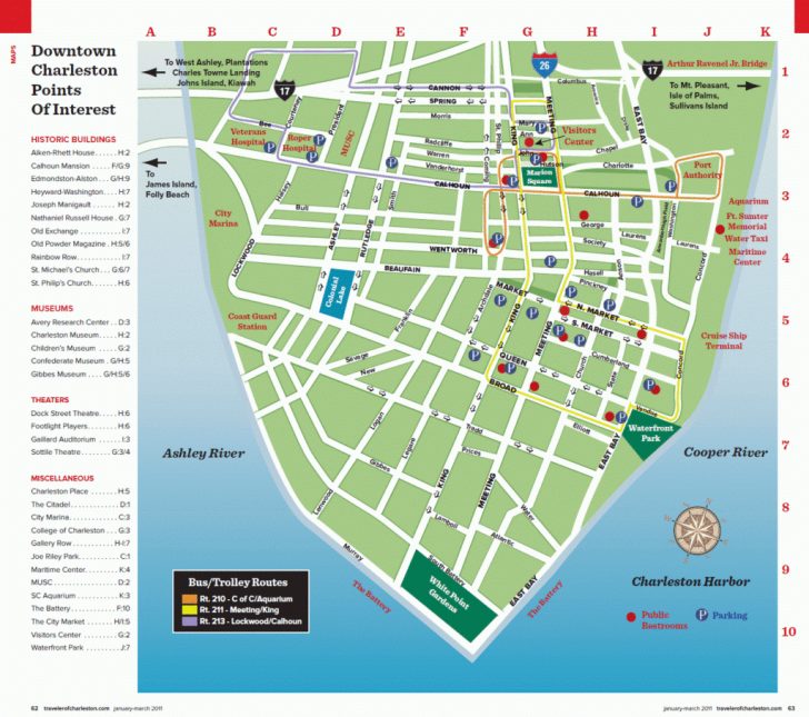 Printable Map Of Charleston Sc