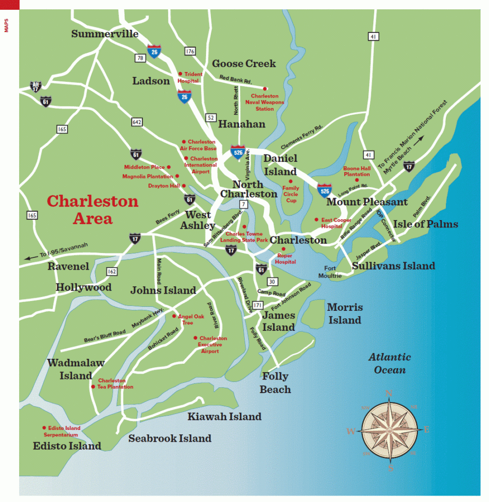 Charleston Sc Maps - Traveler Mag - Printable Map Of Charleston Sc Historic District
