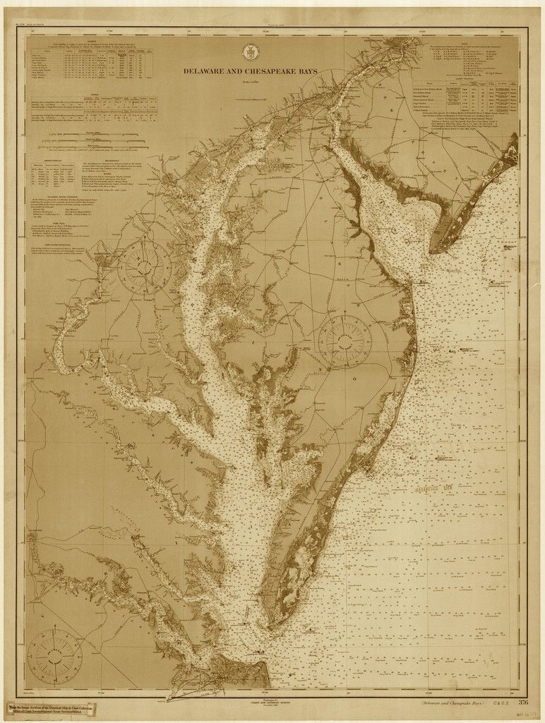 Chesapeake Bay And Delaware Bay Historical Map - 1912 In 2019 - Printable Map Of Chesapeake Bay