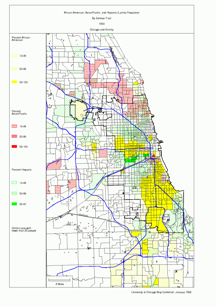 Chicago 1990 Census Maps - Chicago Zip Code Map Printable
