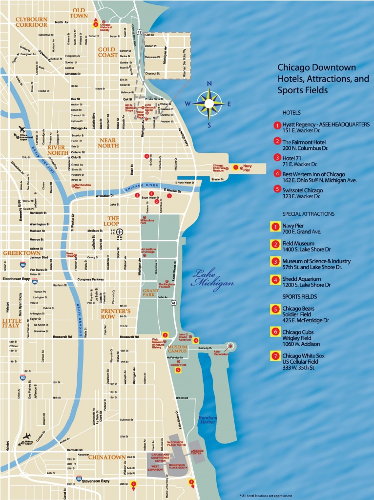 Chicago Downtown Map - Chicago Tourist Map Printable