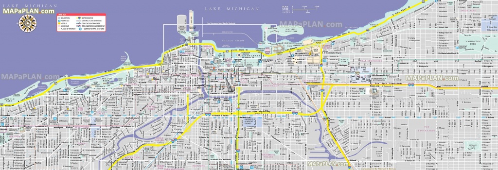 Chicago Maps - Top Tourist Attractions - Free, Printable City Street Map - Map Of Chicago Attractions Printable