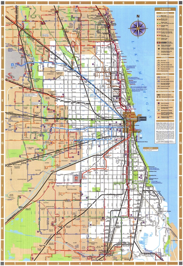 Chicago Train Map - Chicago Illinois • Mappery | Maps &amp;amp; Charts - Chicago Loop Map Printable