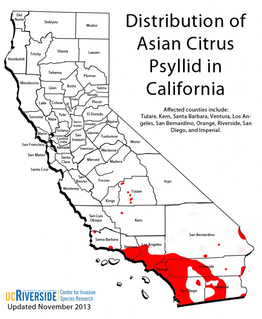 Cisr: Asian Citrus Psyllid - Florida Citrus Greening Map