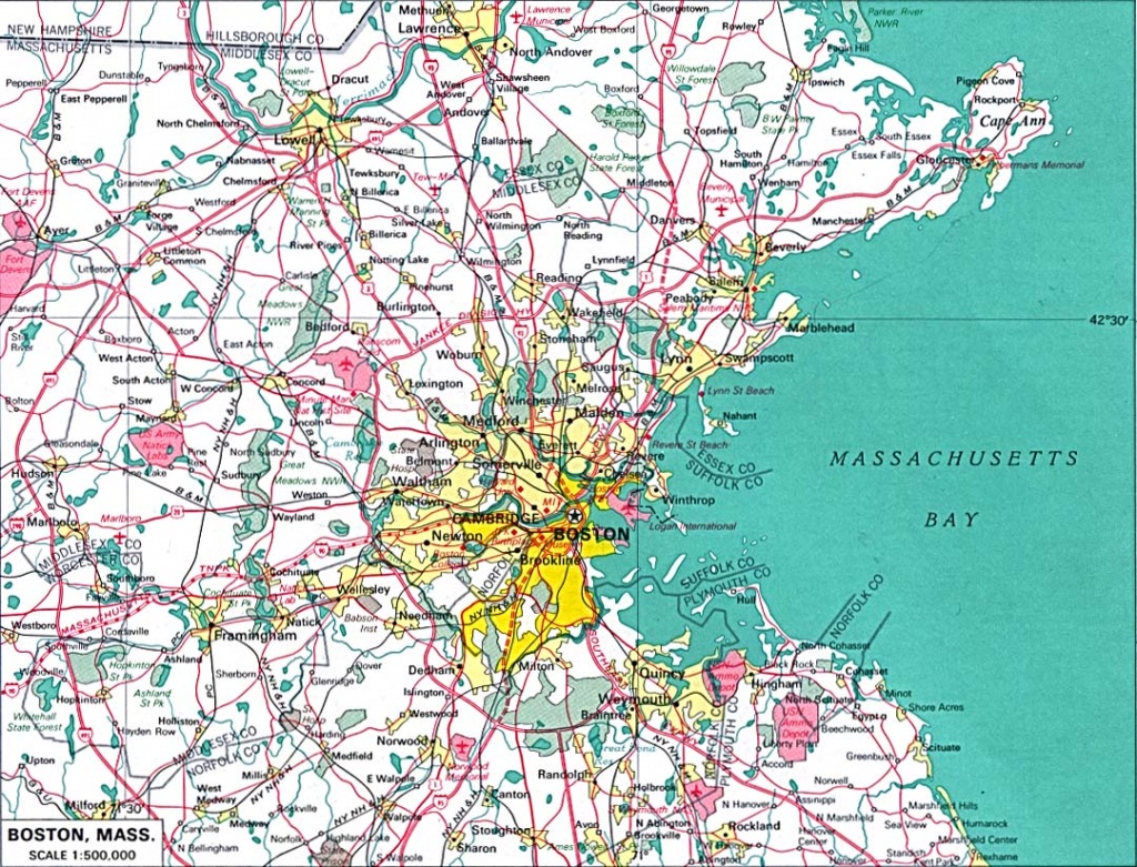 Cities-Printable-Large-Map Of Boston-Massachusetts - Boston City Map Printable