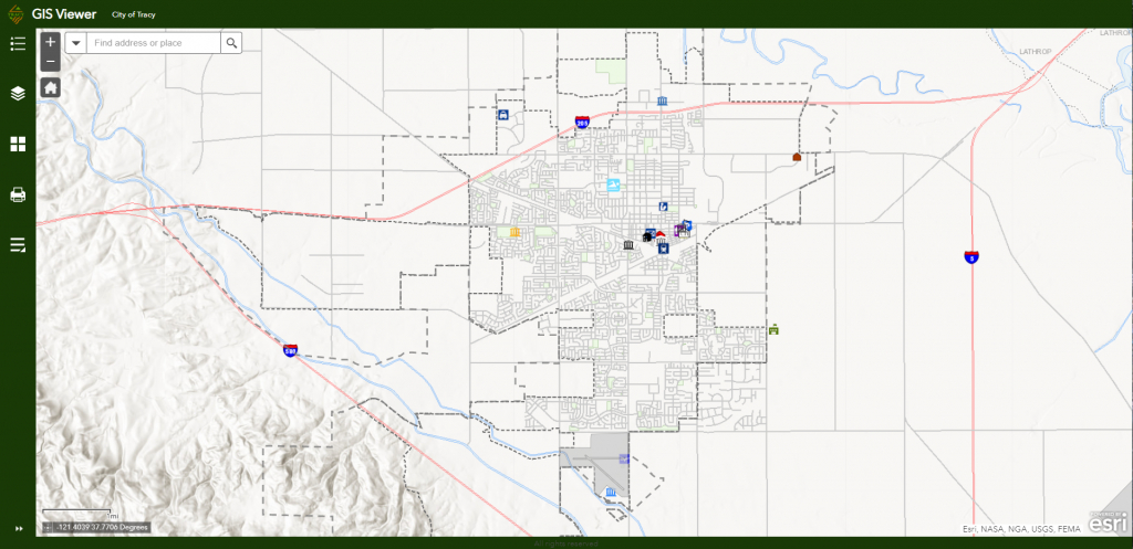 City Of Tracy : About Us : City Maps : Gis Web Mapping Application - Tracy California Map