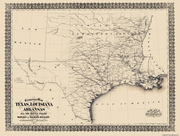 Civil War In Texas Map