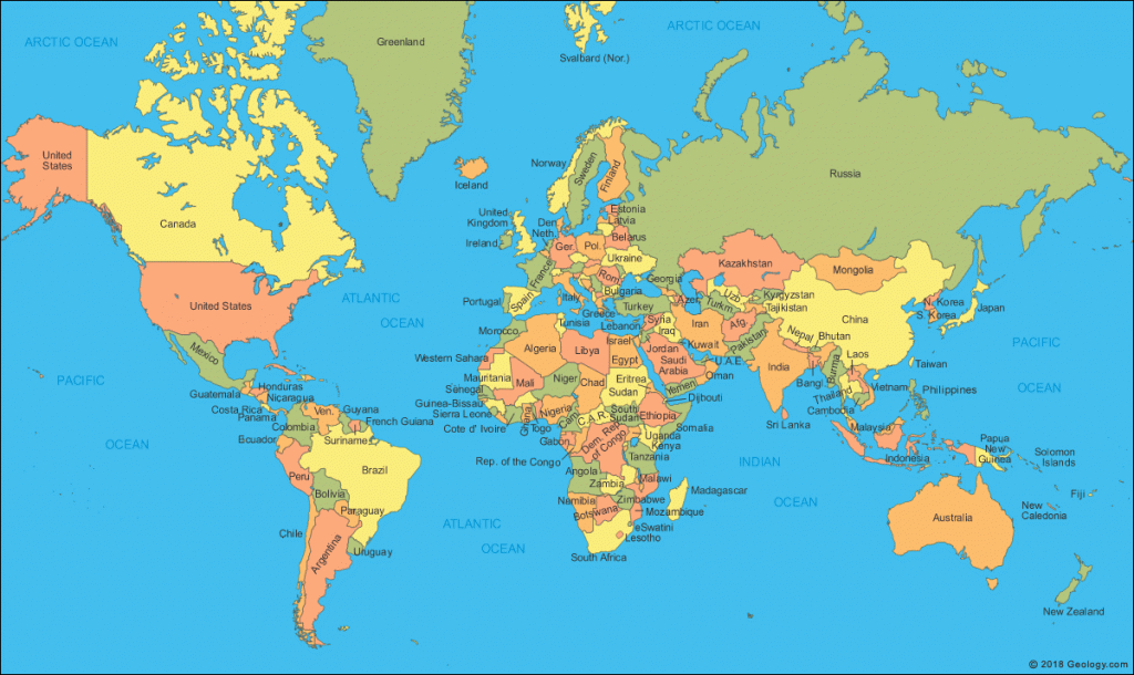 Clickable World Map - Map Drills | Homeschool - Geography | World - Printable World Map For Kids With Country Labels