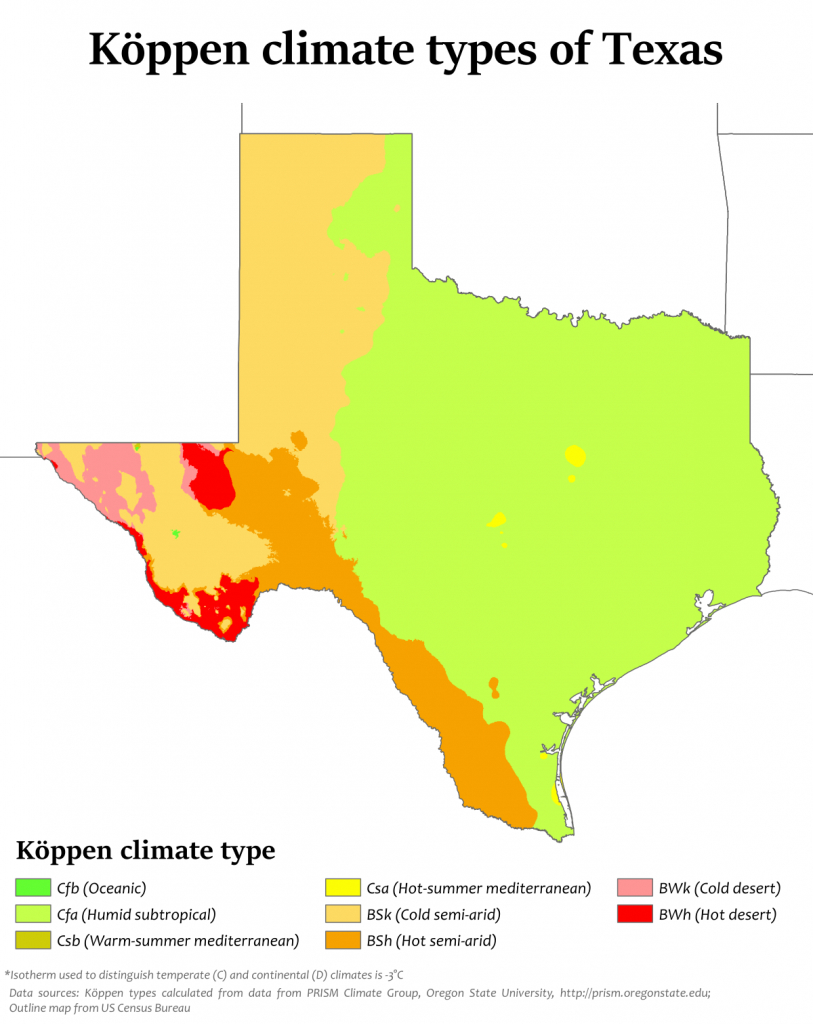 Climate Of Texas - Wikipedia - Texas Weather Map Temps