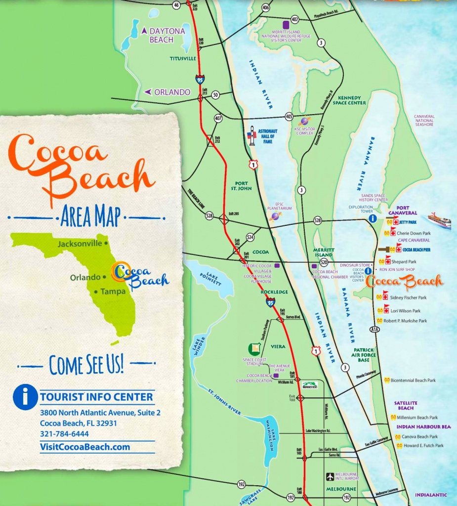 Cocoa Beach Tourist Map - Florida Surf Map