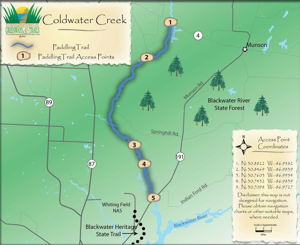 Coldwater Creek Conoe Trail - Maplets - Coldwater Creek Florida Map