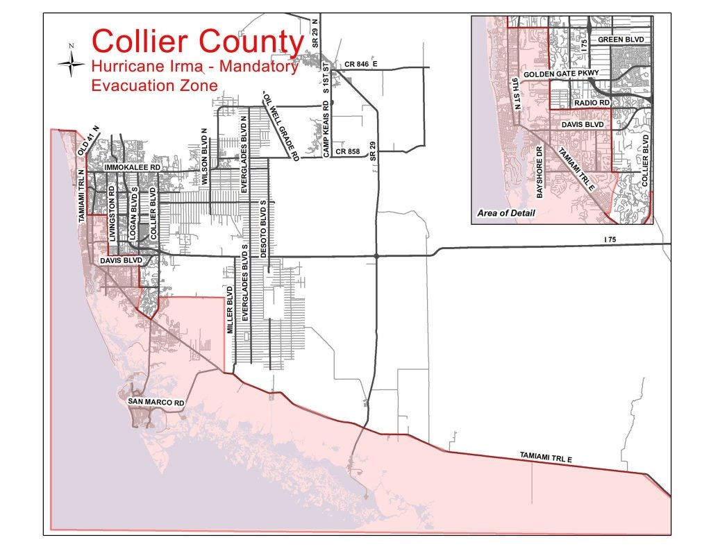 Collier County Evacuation Update | Coastal Breeze News - Lely Resort Naples Florida Map