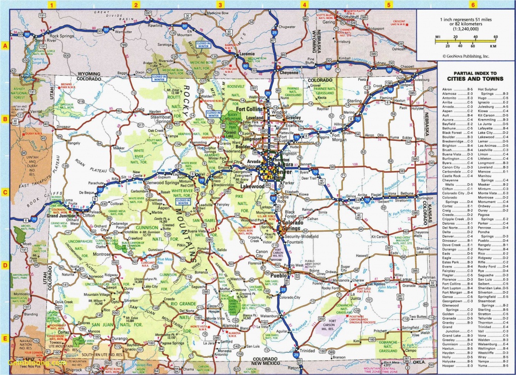 Colorado Road Map Printable | Secretmuseum - Printable Road Map Of Colorado