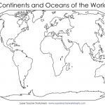Continents Of The World Worksheets | This Basic World Map Shows The   Continents Of The World Map Printable