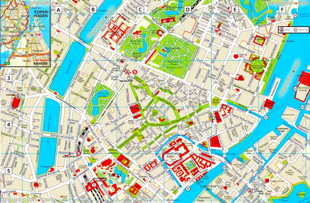 Copenhagen Maps - Top Tourist Attractions - Free, Printable City - Printable Street Map Of Bruges