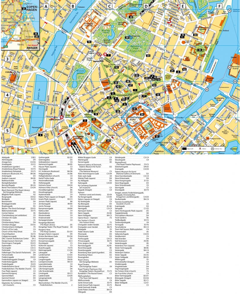 Copenhagen Tourist Attractions Map - Printable Map Of Copenhagen
