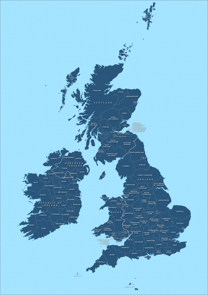 County Map Of Britain And Ireland - Royalty Free Vector Map - Maproom - Printable Map Of Uk Counties