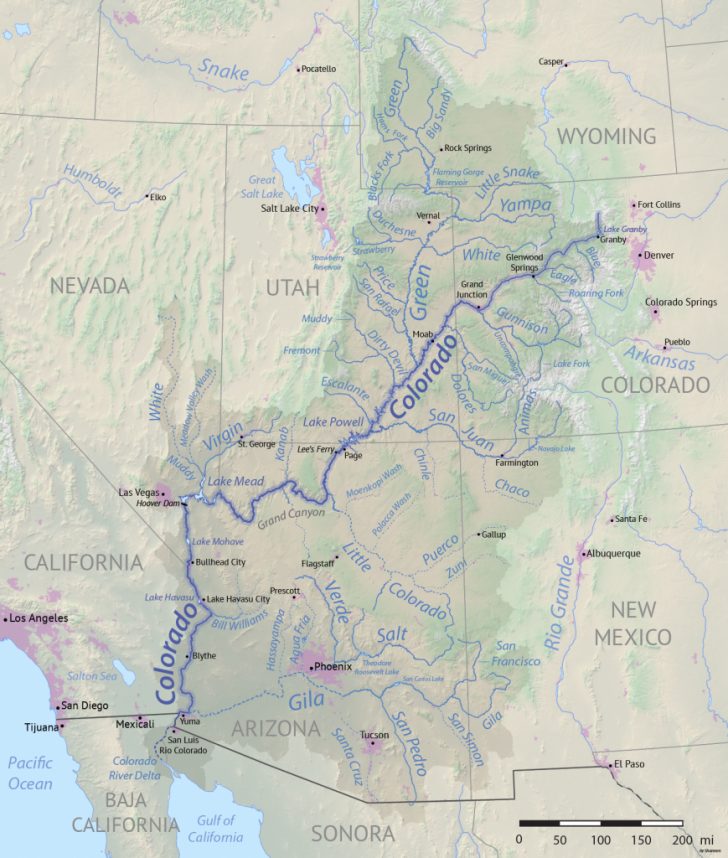Colorado River Map Texas