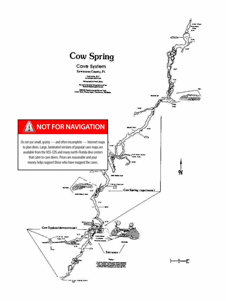 Cow Spring - The Cave Diving Website - Florida Cave Diving Map