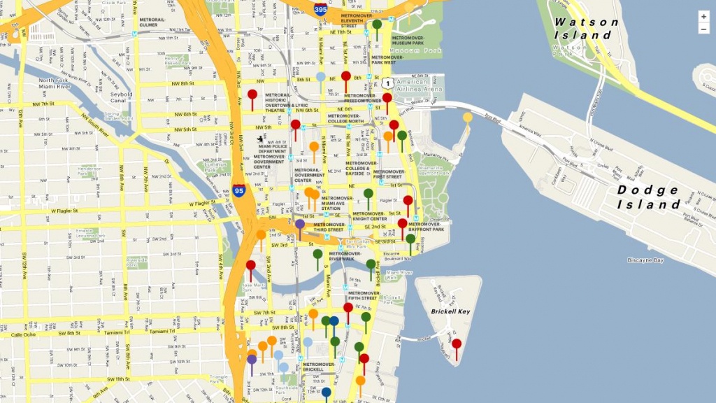 Crane Watch Miami Brickell - South Florida Business Journal - Street Map Of Downtown Miami Florida