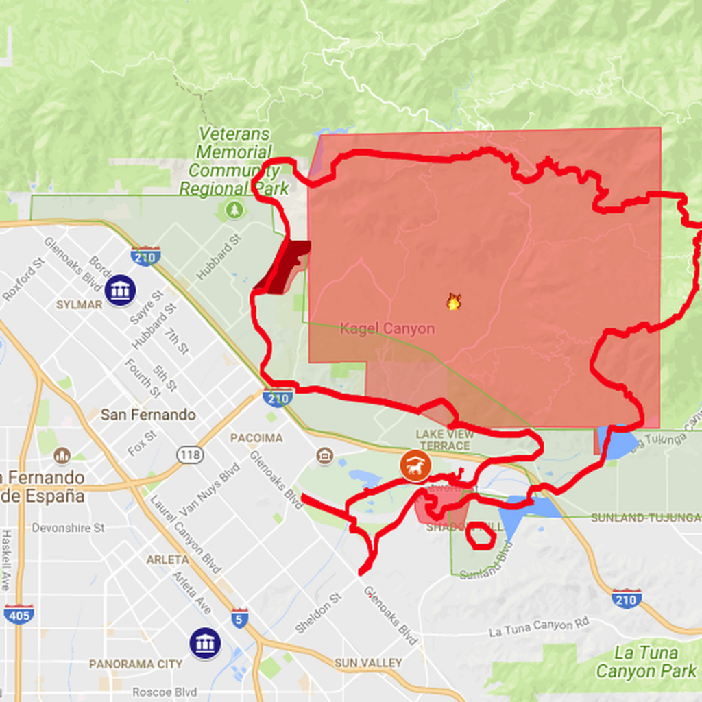 Creek Fire Map, Including Evacuation Zones - Curbed La - Sherman Oaks California Map