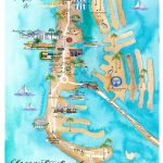 Custom Art Project : : Clearwater Beach Map — Lisa Gilmore Design   Clearwater Beach Florida Map Of Hotels