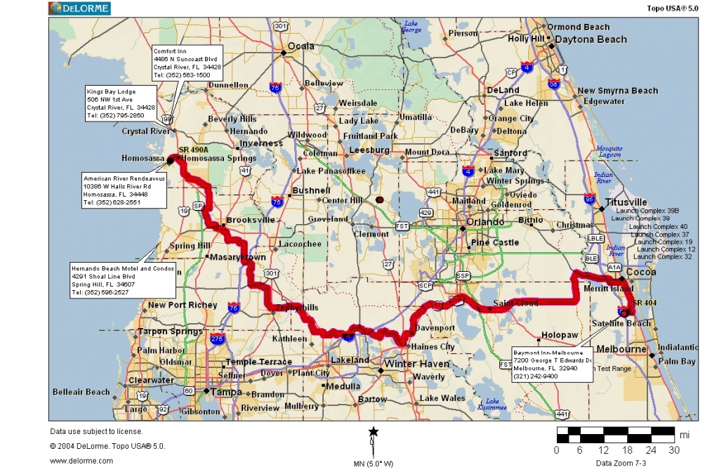 Cycling Routes Crossing Florida - Florida Bicycle Trails Map