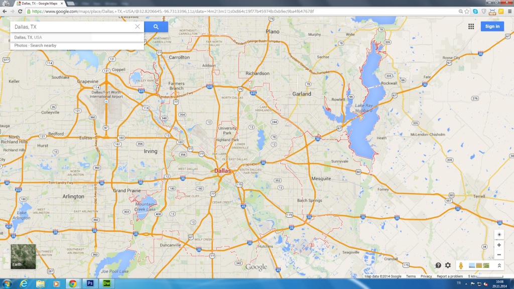 Dallas Texas Google Maps And Travel Information | Download Free - Google Maps Dallas Texas