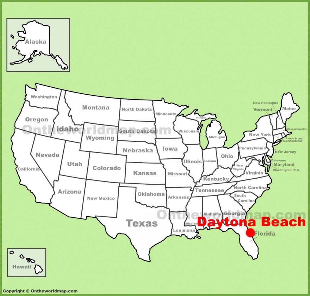 Daytona Beach Location On The U S Map Map Of Daytona Beach Florida 