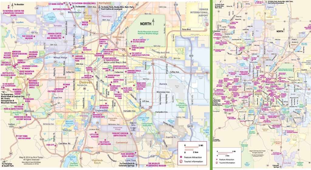 Denver Tourist Attractions Map - Denver City Map Printable